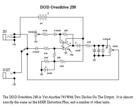 Схема DOD - Overdrive 250