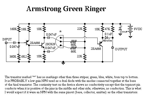 Схема Other - Dan Armstrong - Green Ringer