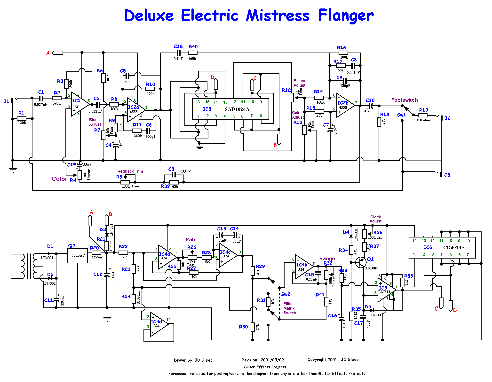 Схема Other - Deluxe Electric Mistress Flanger