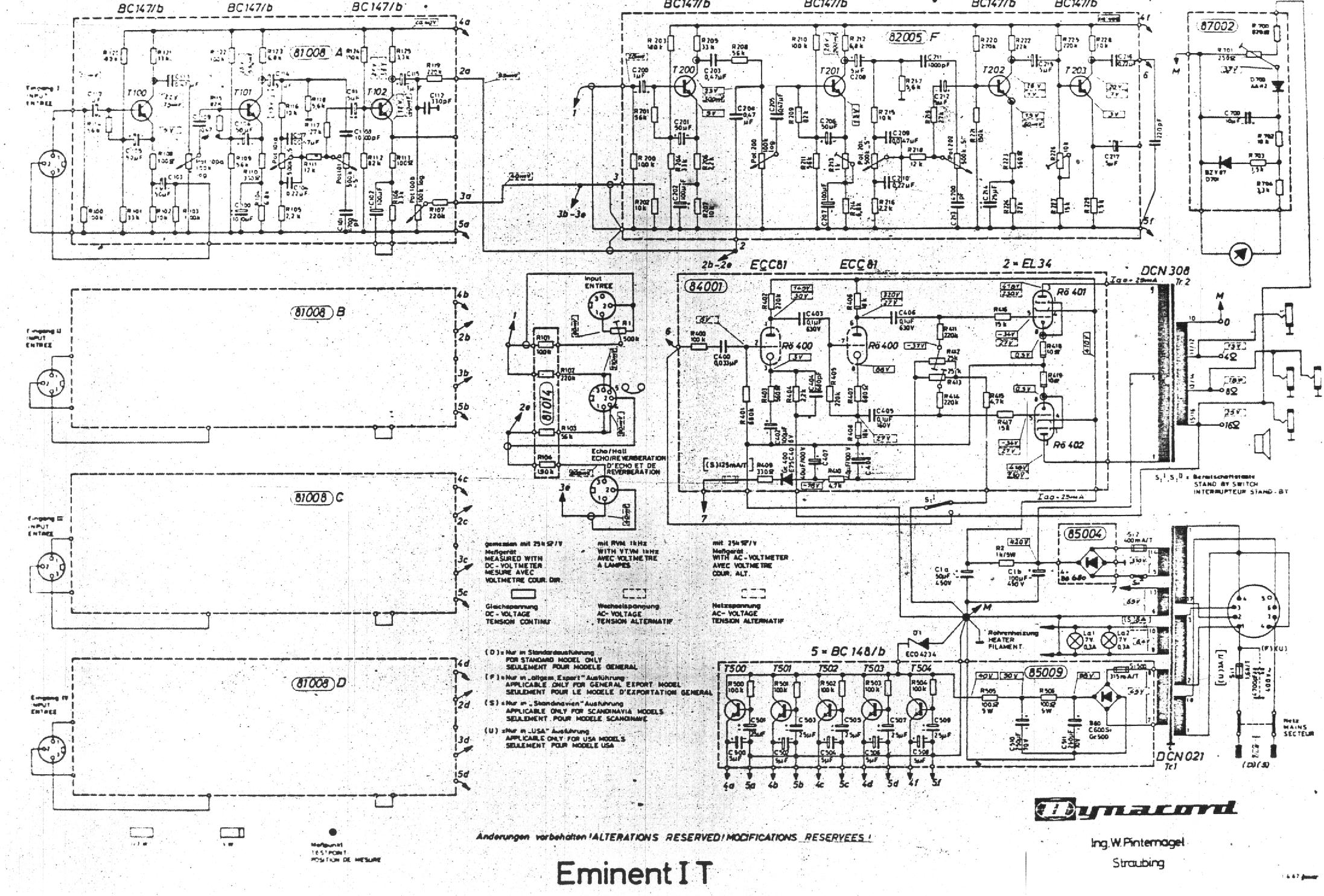 Схема Dynacord - Eminent I Amplifier (p2)