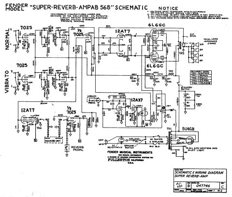 Fender – Super Reverb Amp AB568