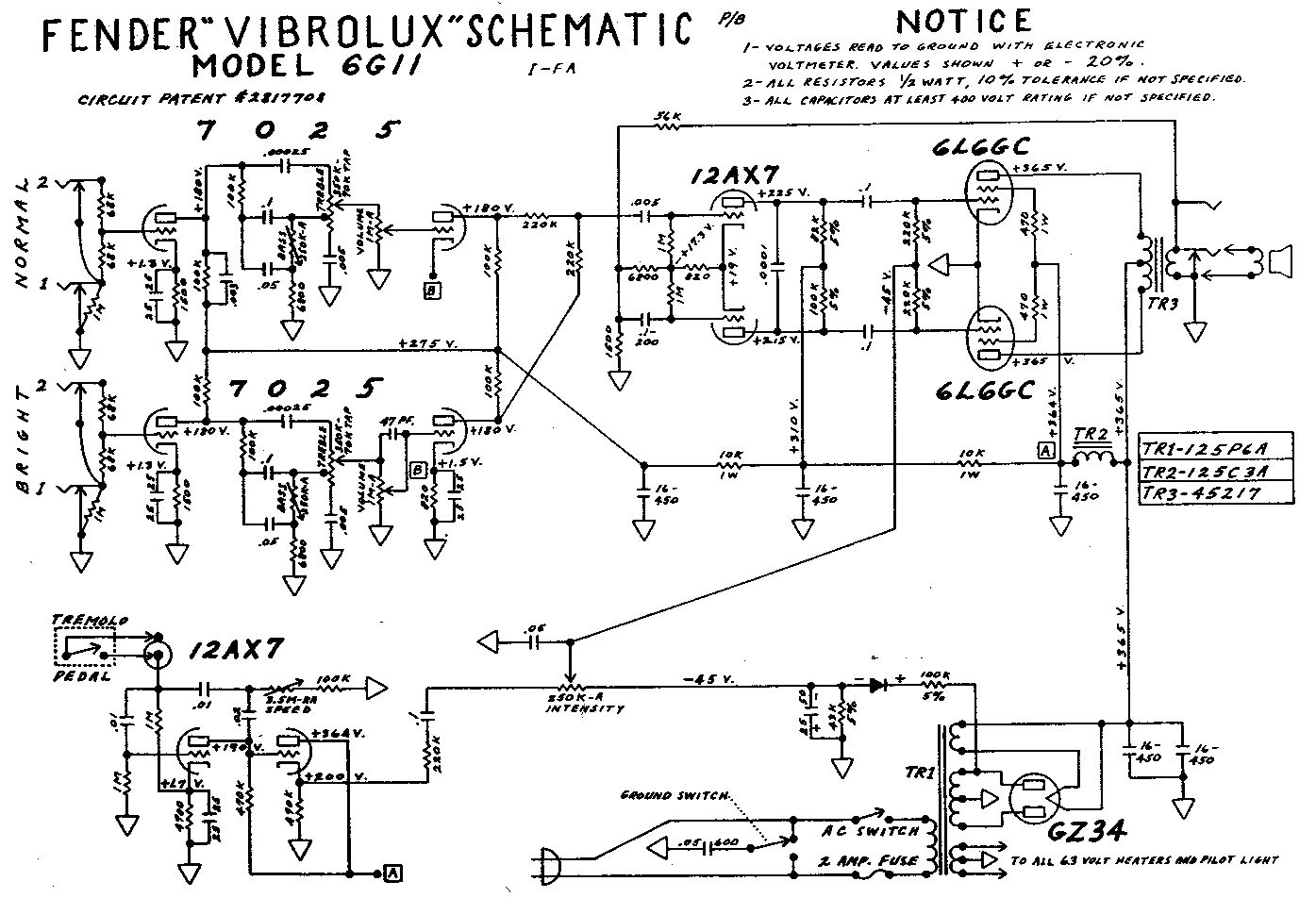 Схема Fender - Vibrolux 6G11 (v2)