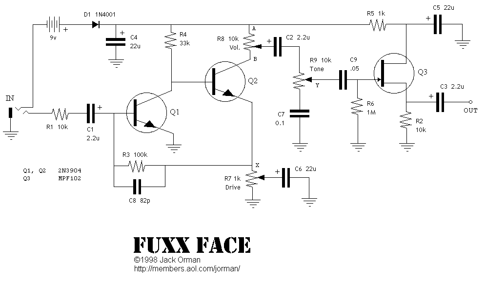 Схема Other - Fuxx Face (Fuzz Face simulation)