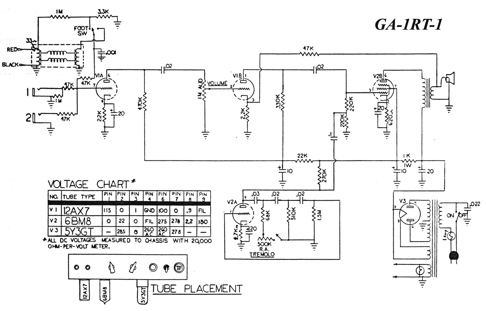 Схема Gibson - GA-1RT-1