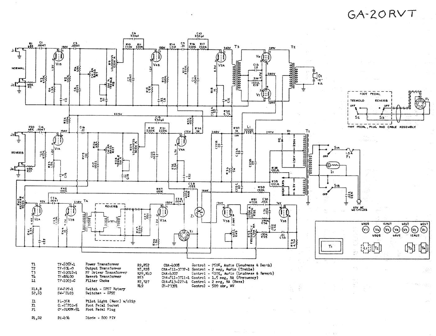 Схема Gibson - GA-20RVT