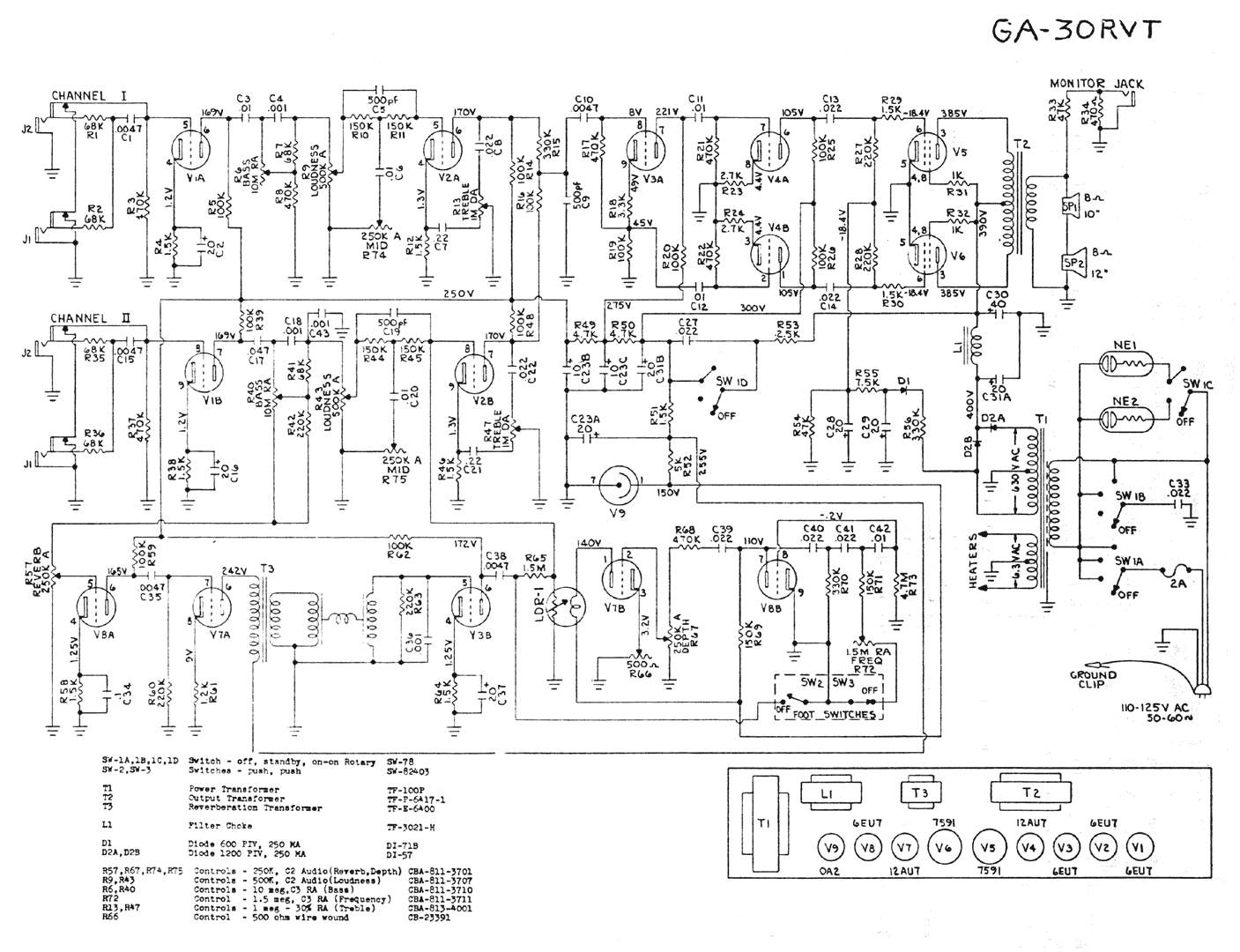 Схема Gibson - GA-30RVT