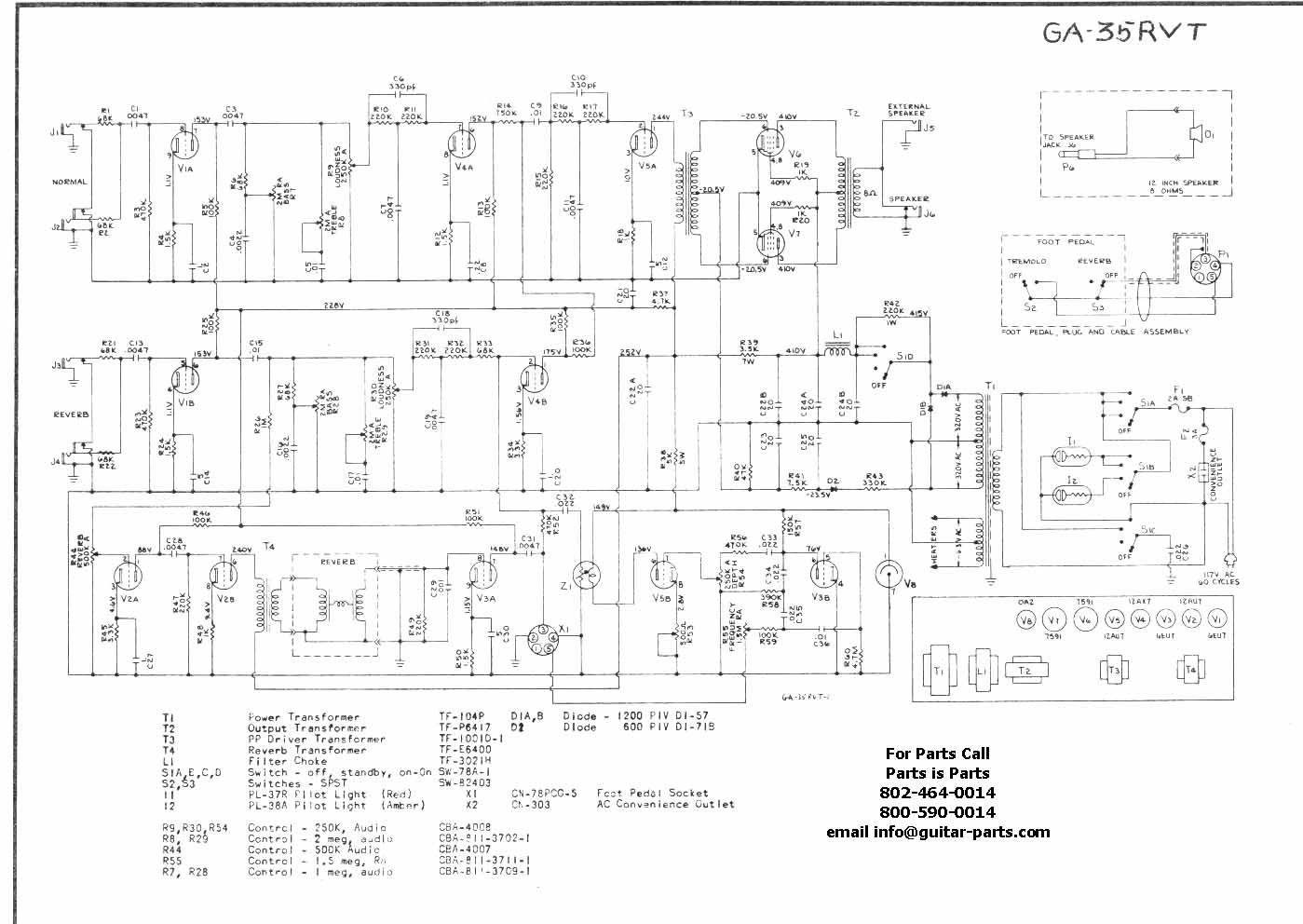 Схема Gibson - GA-35RVT