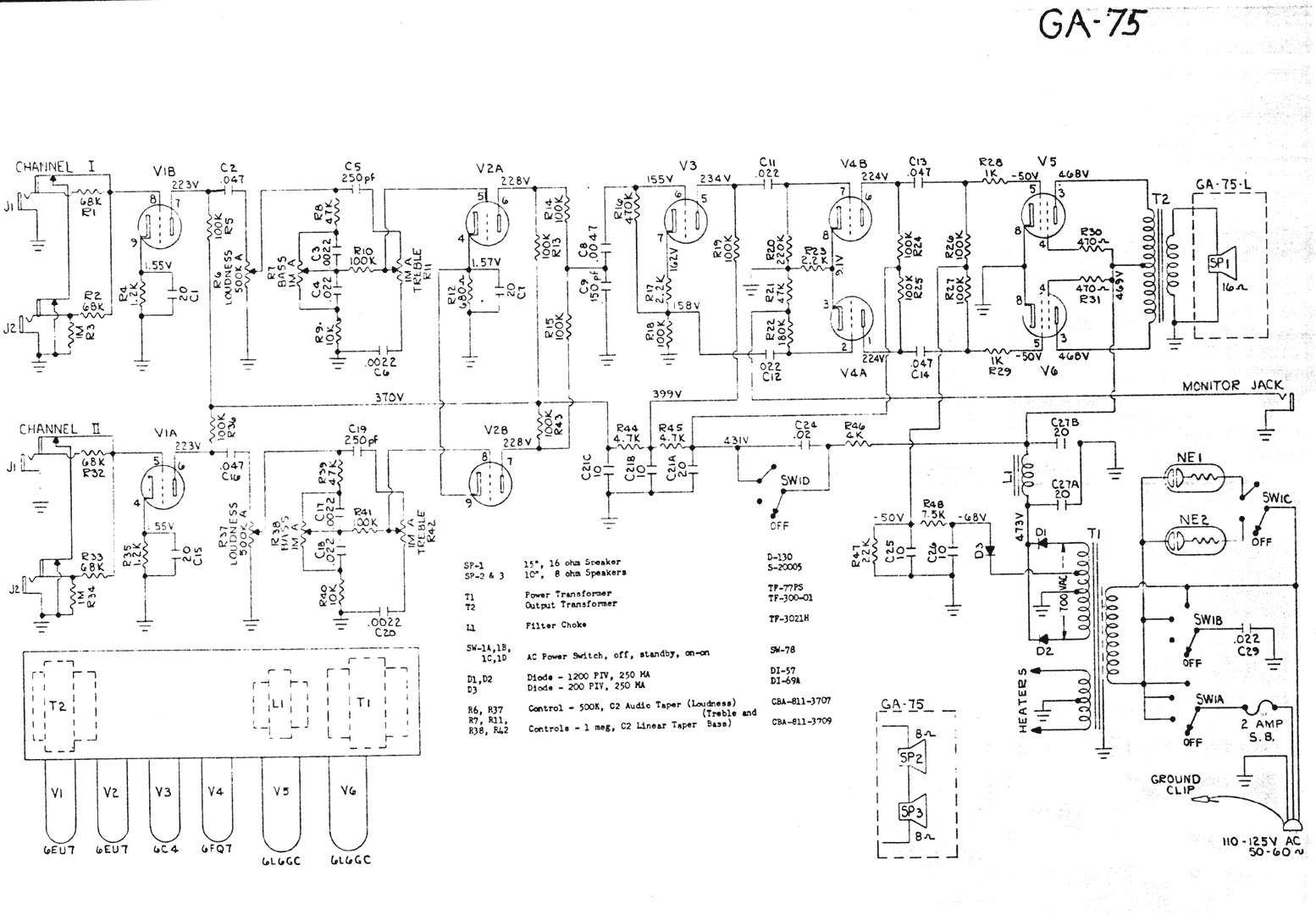 Схема Gibson - GA-75