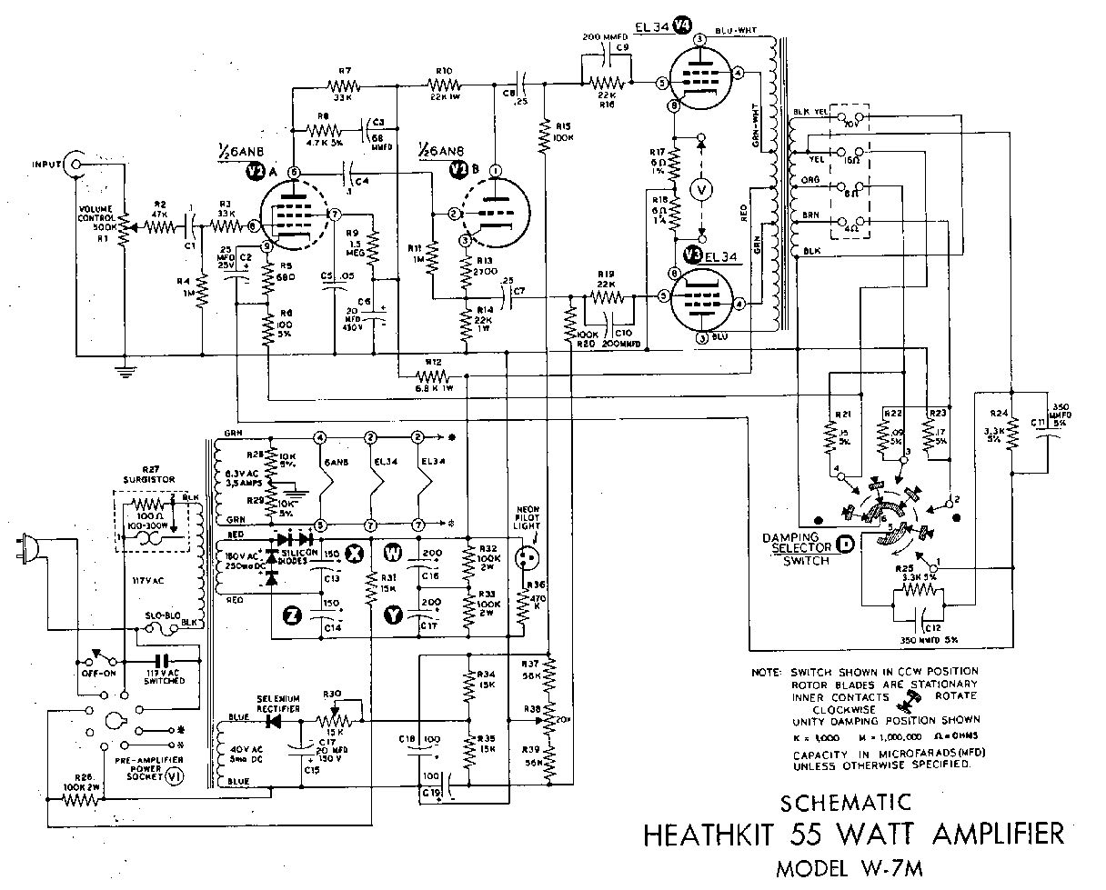 Схема HeathKit - 55W Amplifier