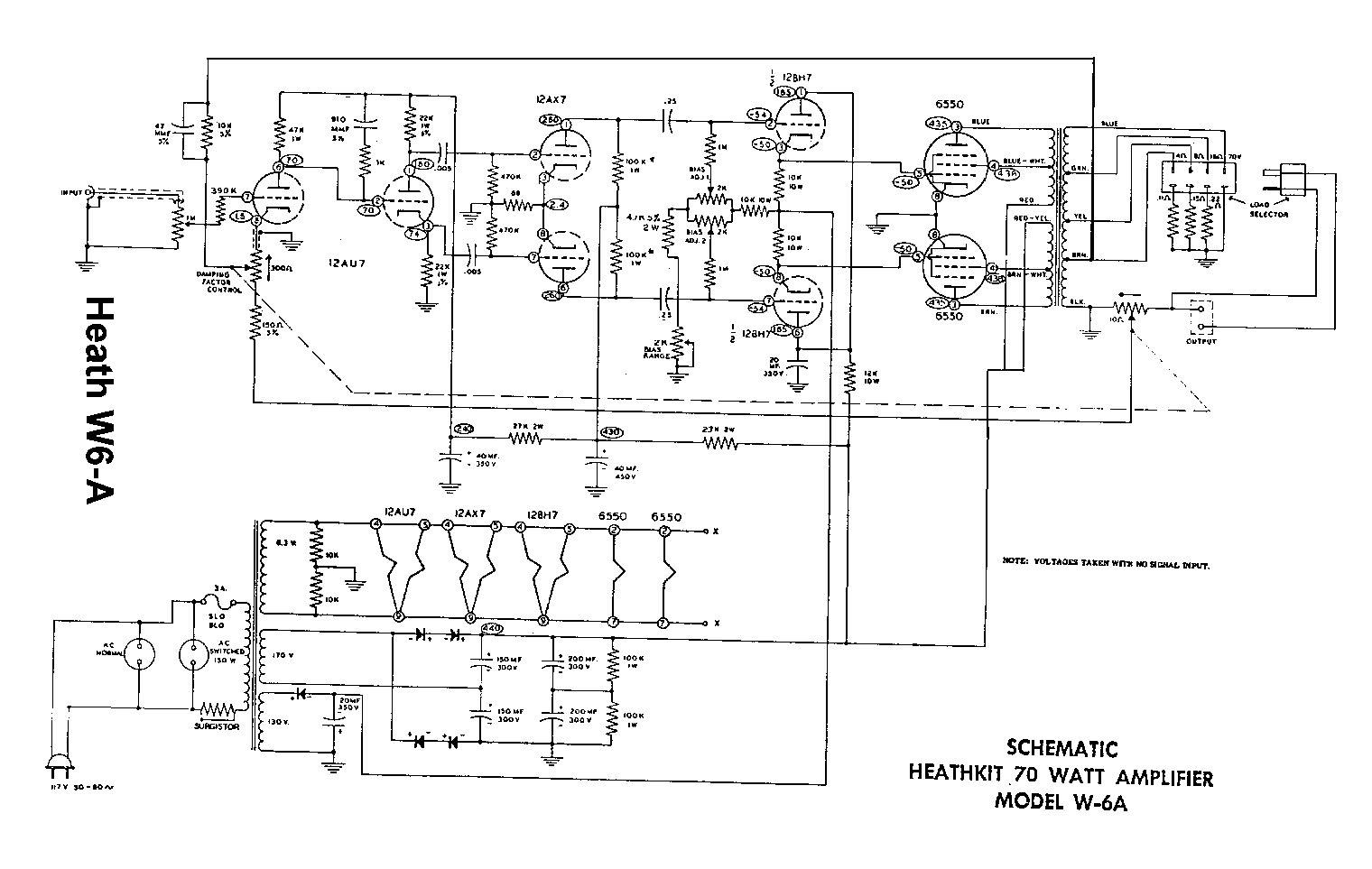 Схема HeathKit - 70W Amplifier