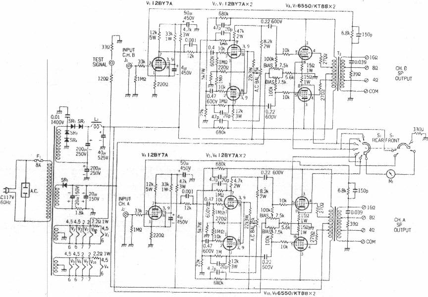 Схема HeathKit - Power Amp