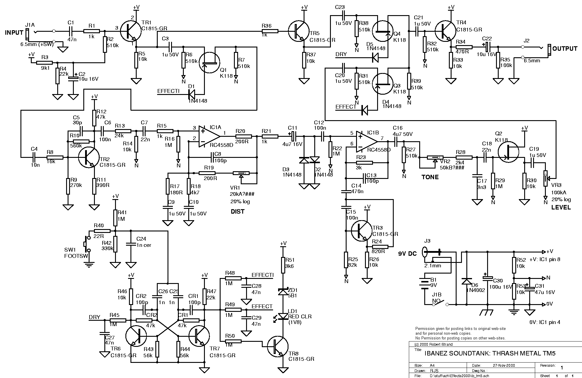 Схема Ibanez - Trash Metal TM-5 (full)