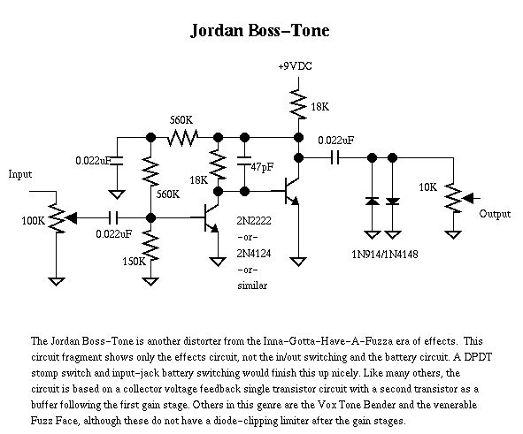 Схема BOSS - Jordan Boss-Tone