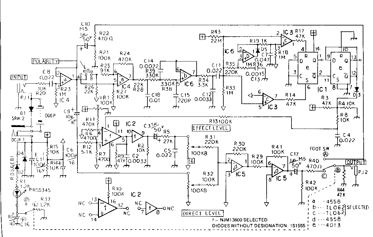 Схема Korg - Octaver
