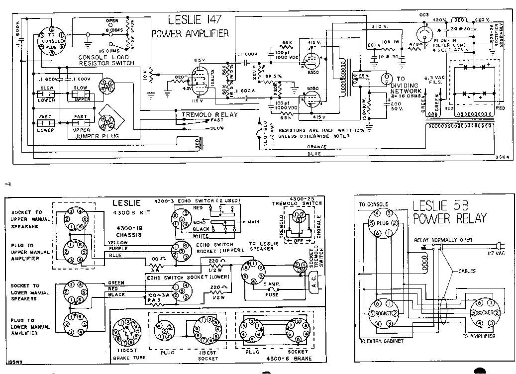 Схема Leslie - 122R Power Amplifier