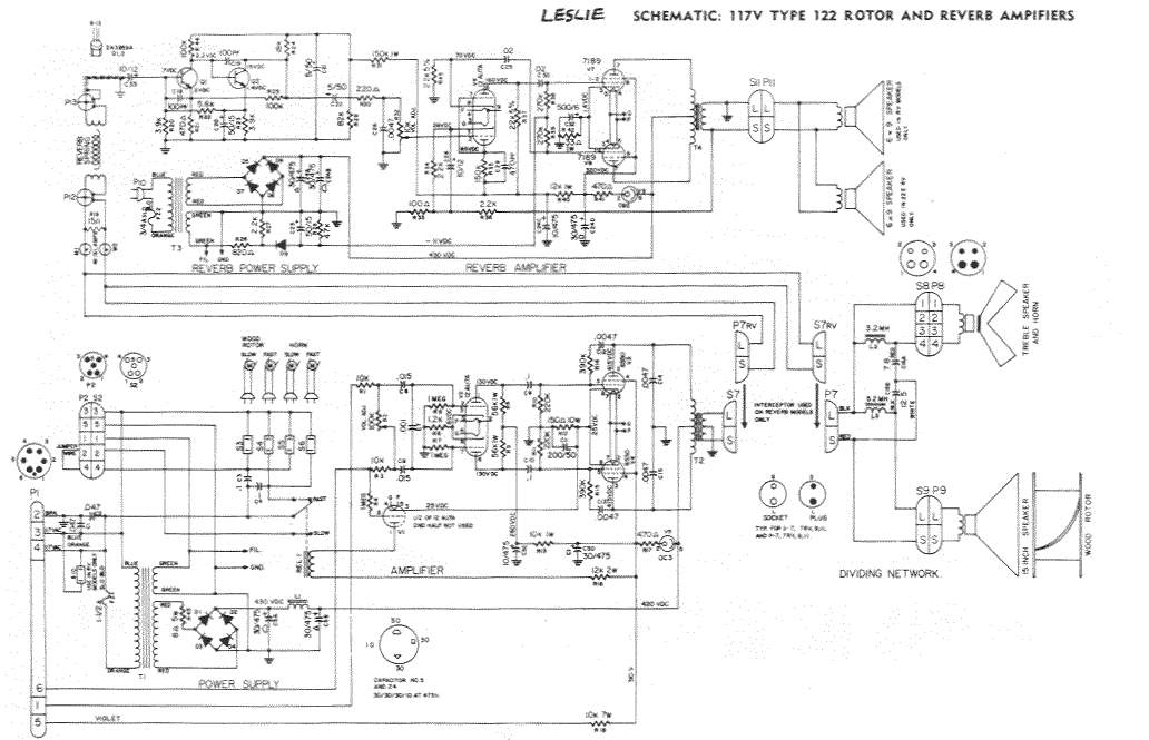 Схема Leslie - 147 Power Amplifier