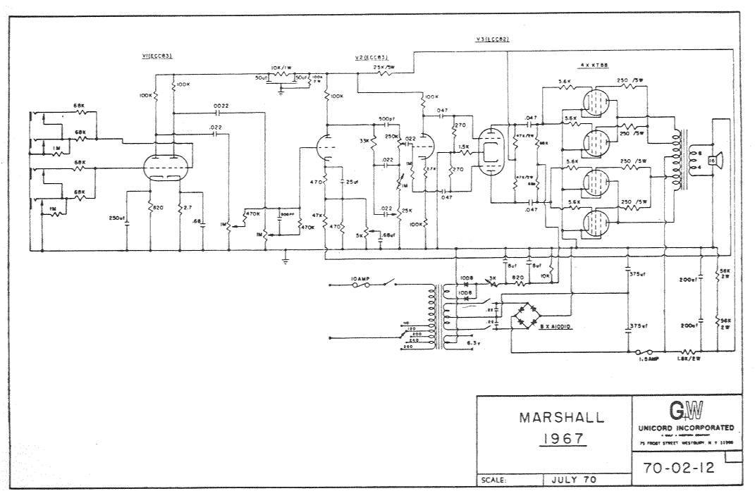 Схема Marshall - 1967