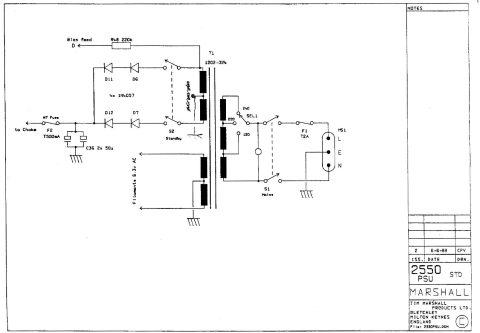 Marshall – 2550 STD power supply