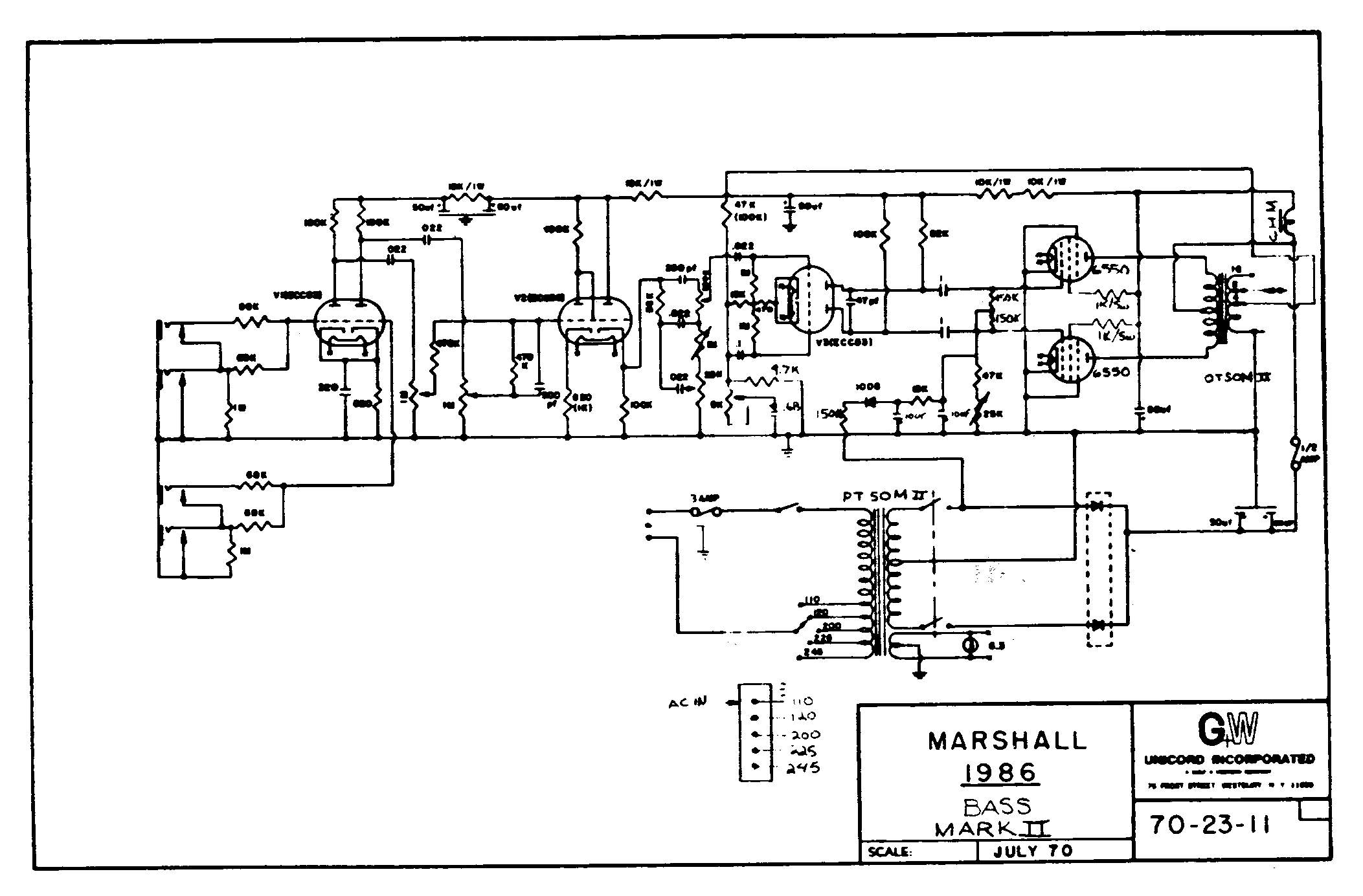 Схема Marshall - Bass Mark II