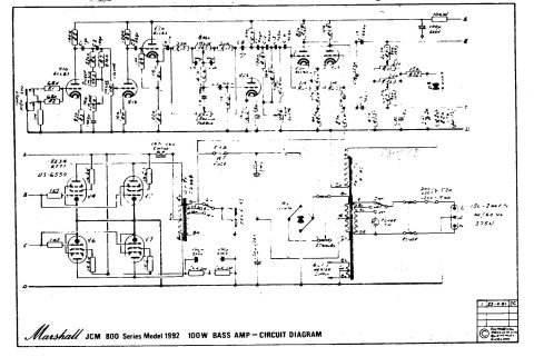 Marshall – JCM 800  Bass Amp 1992 (100W)