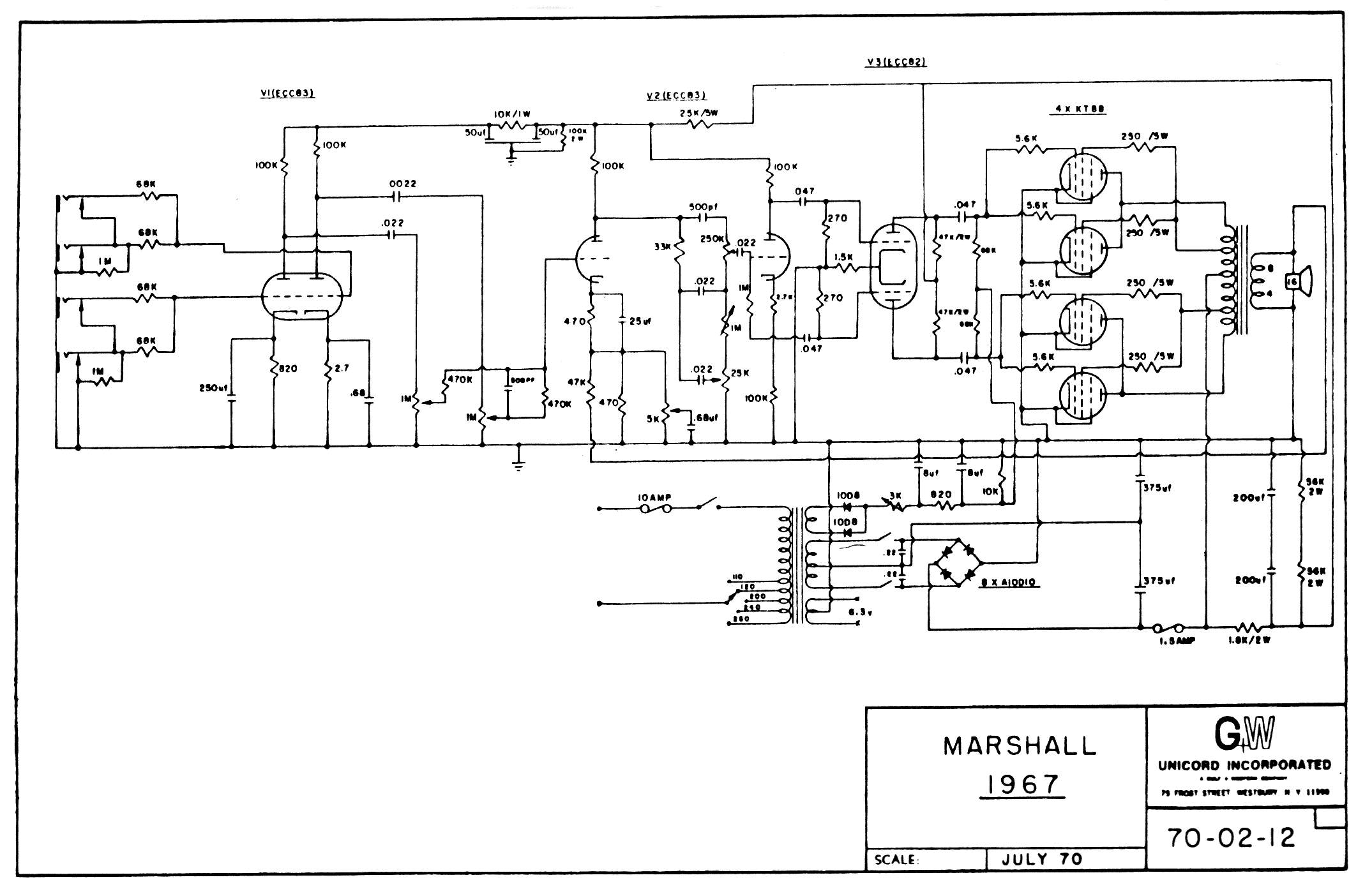 Схема Marshall - M1967