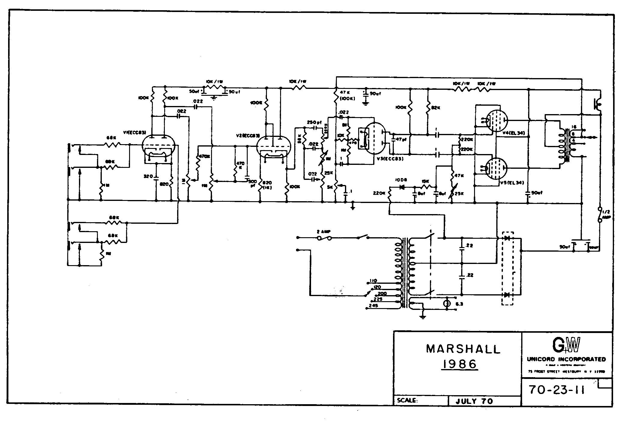 Схема Marshall - M1986