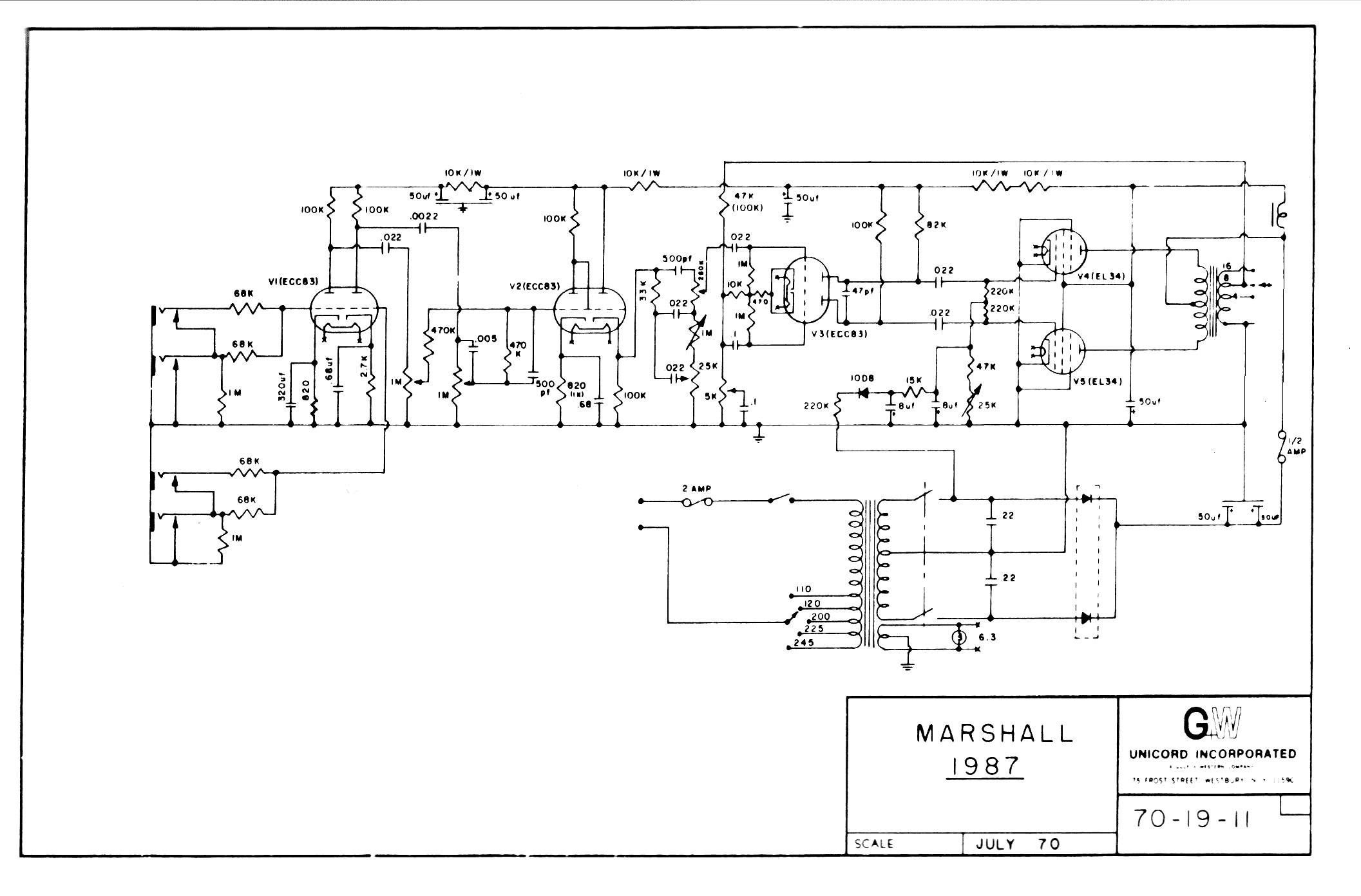 Схема Marshall - M1987