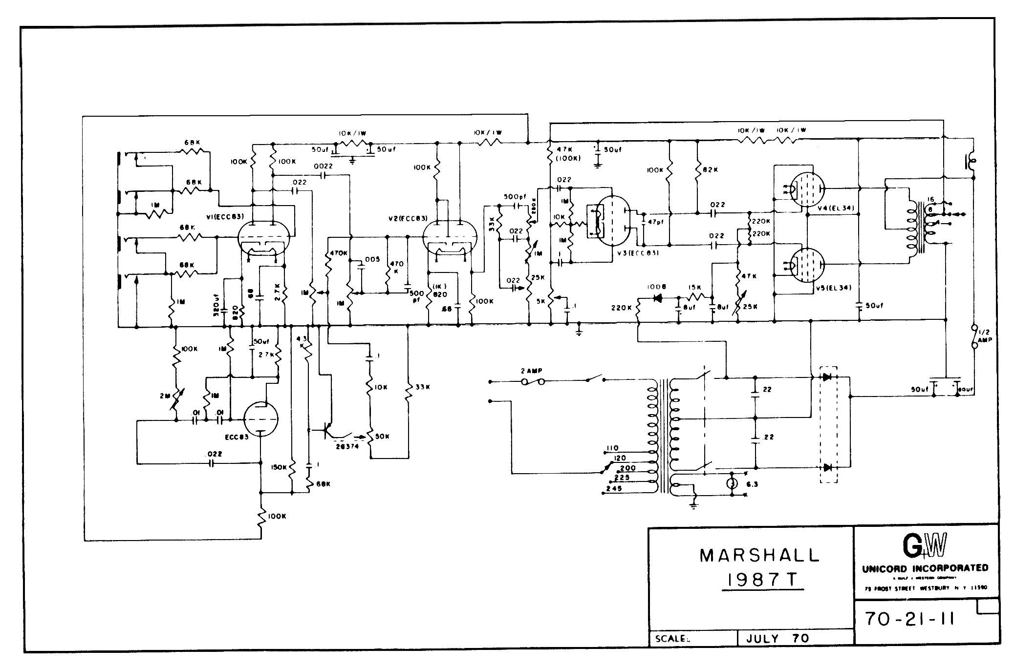 Схема Marshall - M1987T