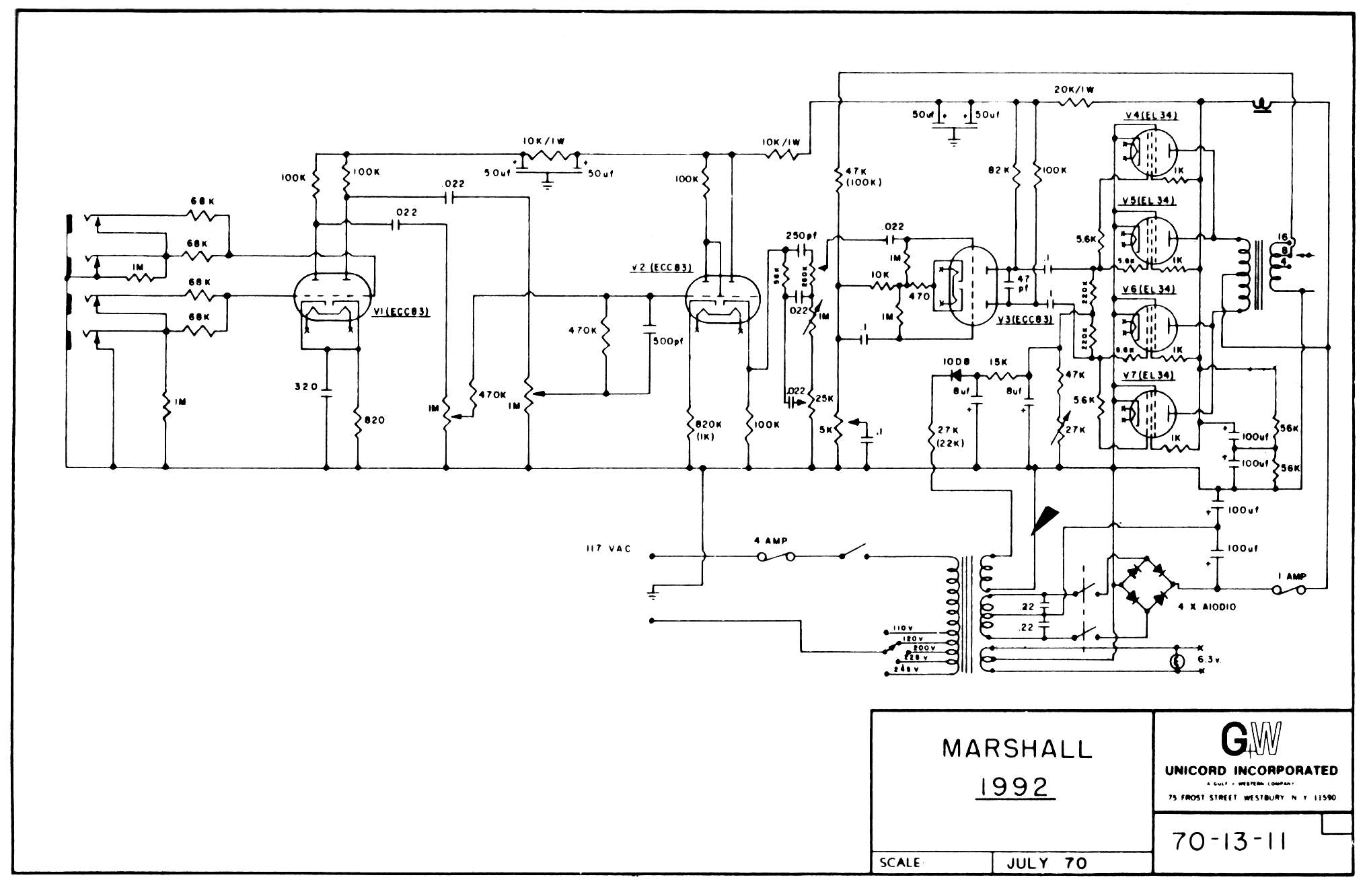 Схема Marshall - M1992B