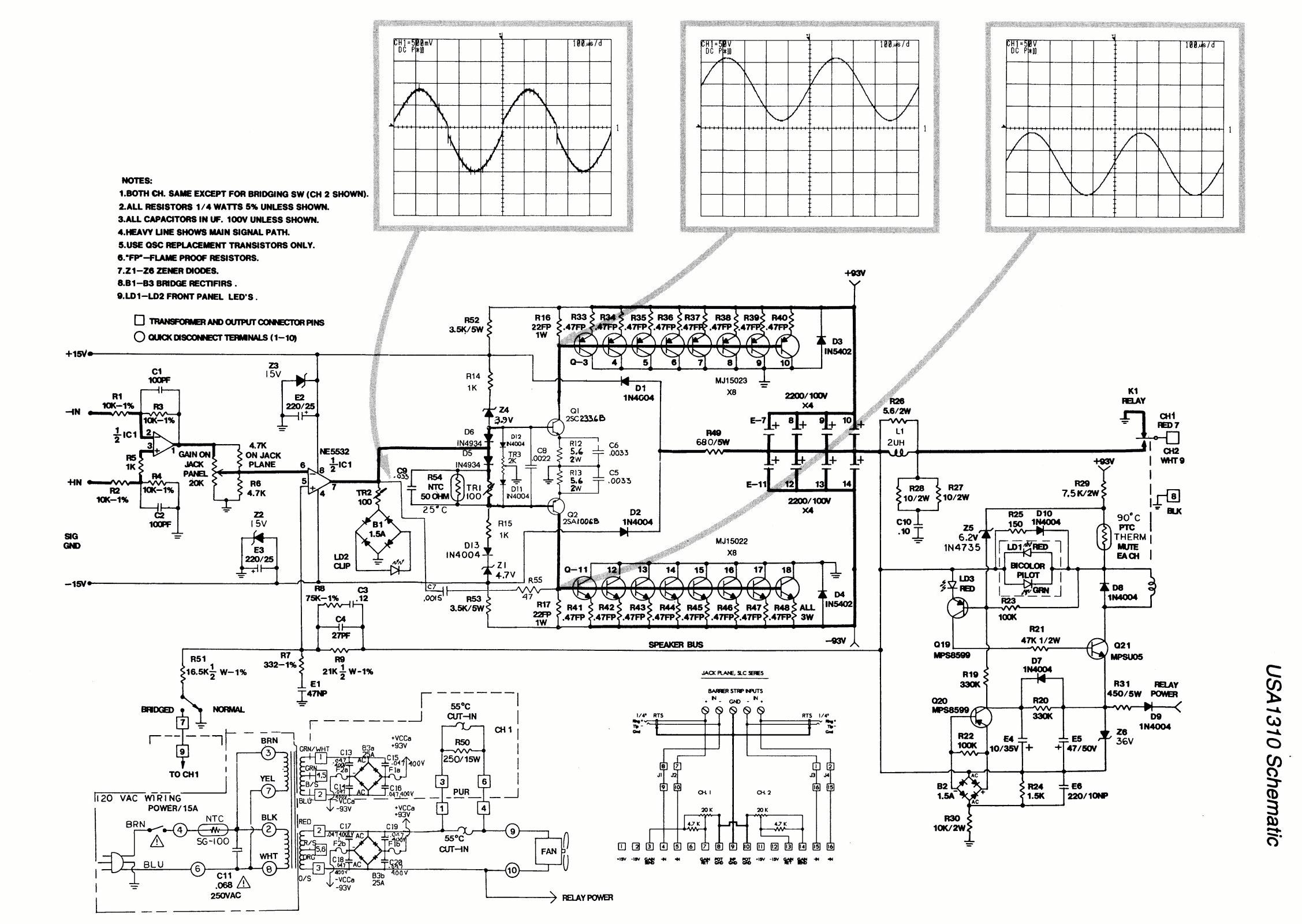 Схема Other - QSC Power Amplifier (1000W)