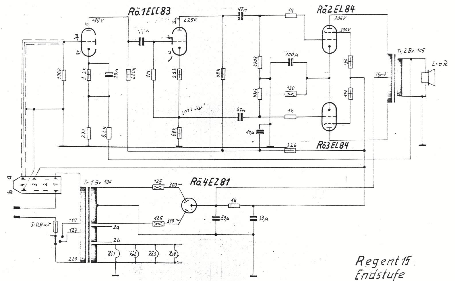 Схема Regent - 15 Amplifier