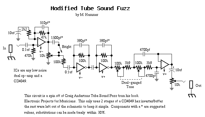 Схема Other - Tube sound Fuzz (modified)