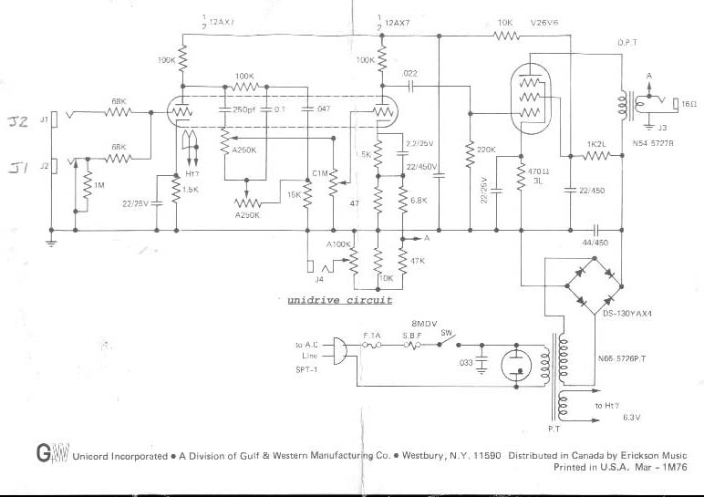 Схема Unicord - Unidrive circuit