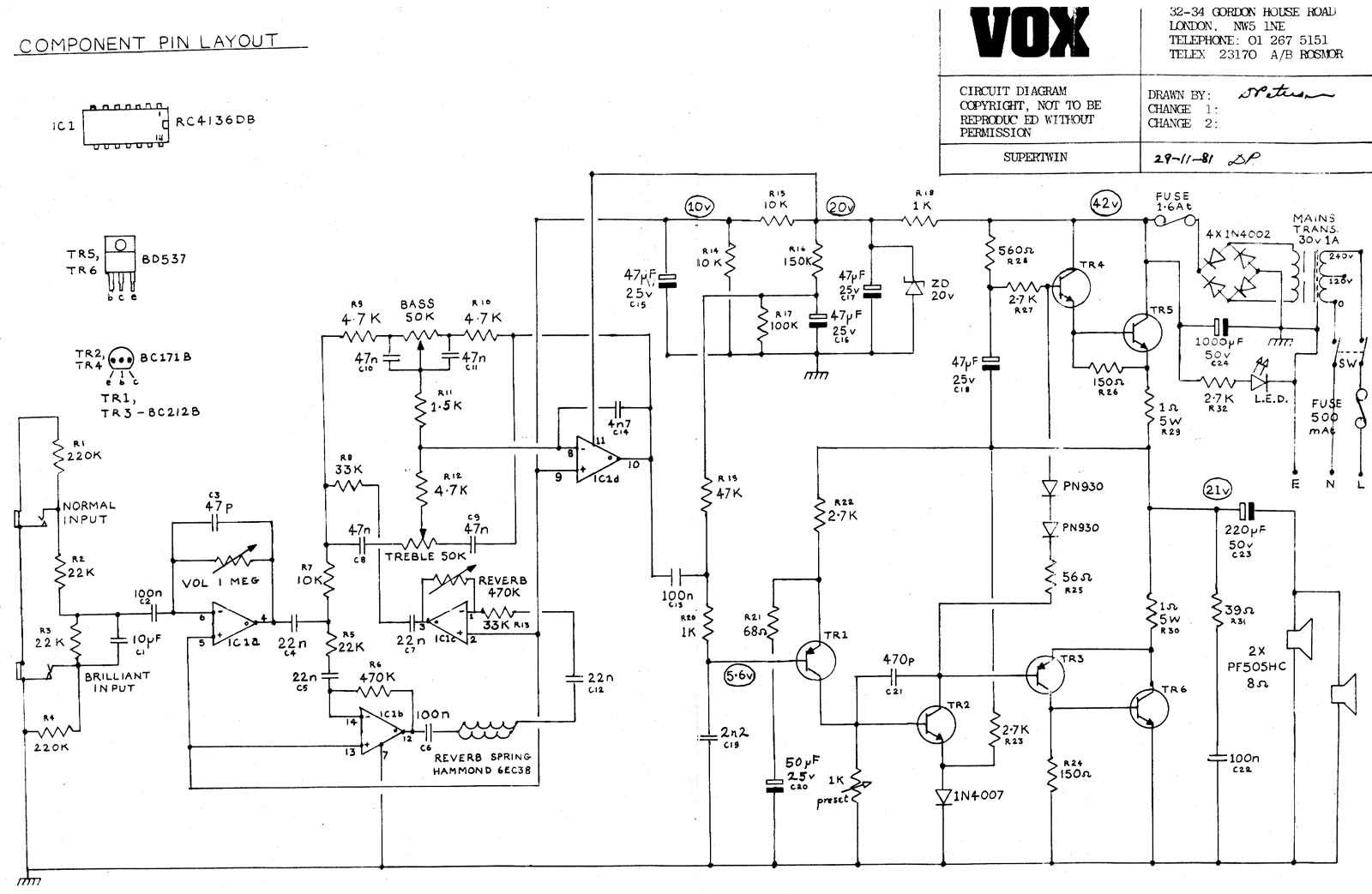 Схема Vox - SuperTwin
