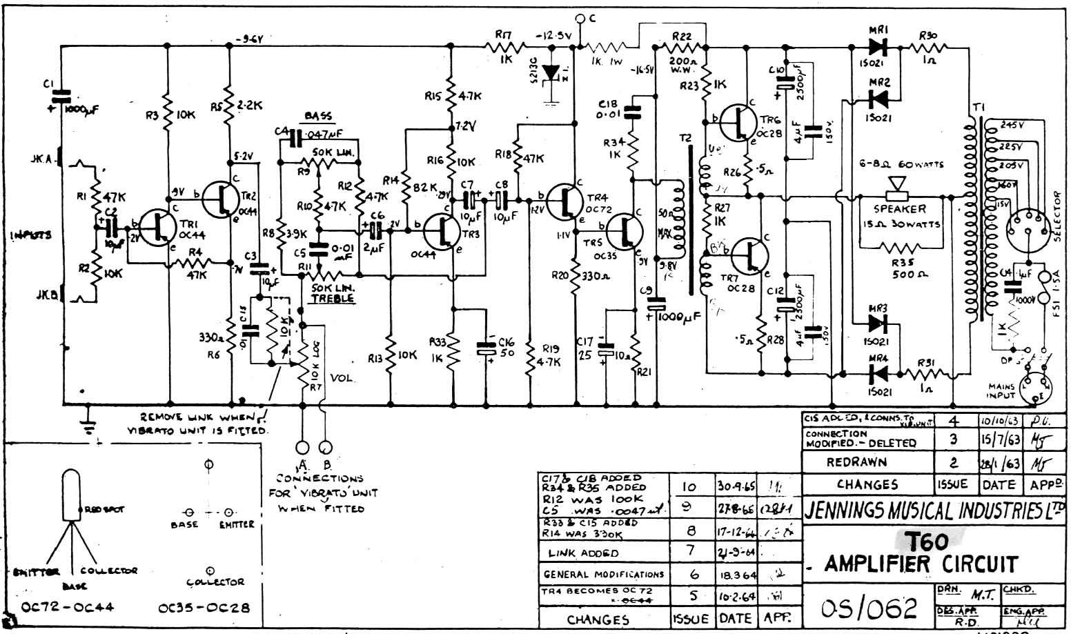 Схема Vox - T60 Amplifier