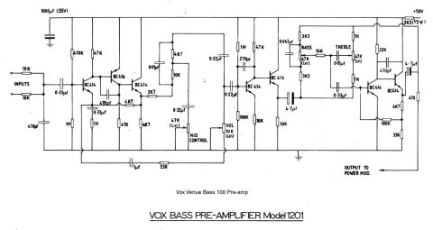 Vox – Venue Bass 100 Preamp (M1201)