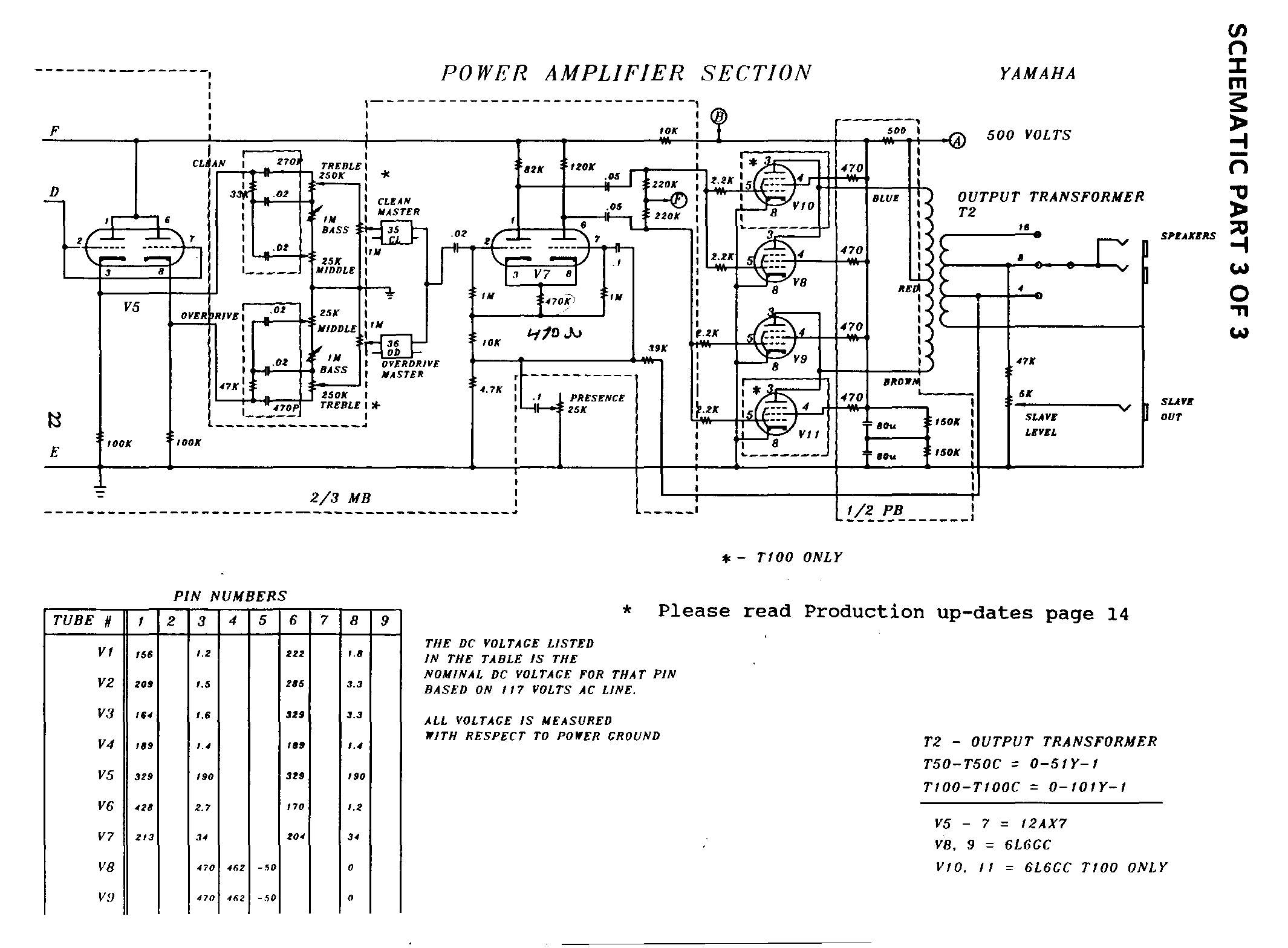 Схема Yamaha - T100 Power Amp